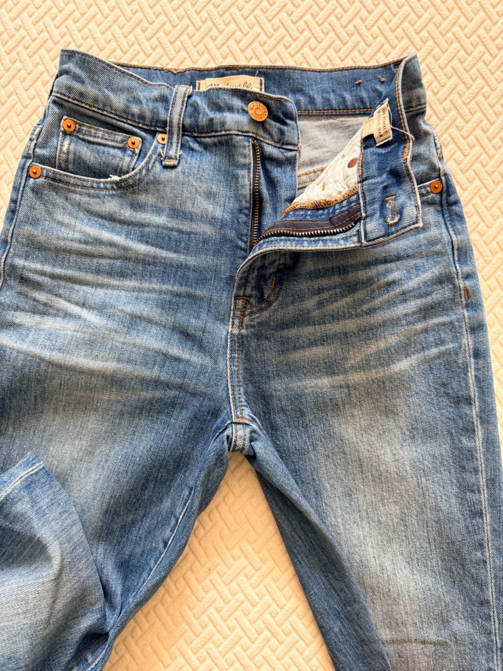 Madewell The Perfect Vintage Jean Women’s Size 23 High Rise Raw Hem Straight - Picture 7 of 12